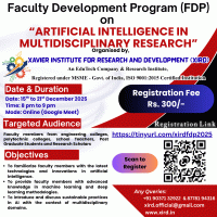 One Week Online Faculty Development Program on Artificial Intelligence (AI) in Multidisciplinary Research 2025